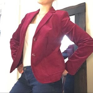 Velvet Burgundy Talbots Blazer